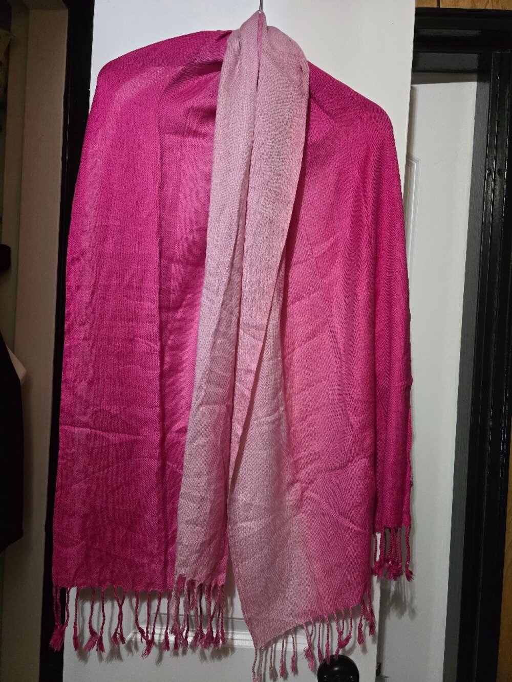 Minicci Pink Ombre Wrap Scarf with Fringe